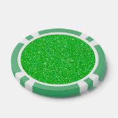 Emerald Green Glitter Effect Sparkle Pokerchips (Enkel)