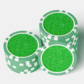 Emerald Green Glitter Effect Sparkle Pokerchips (Opstapeling)
