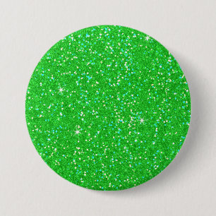 Emerald Green Glitter Effect Sparkle Ronde Button 7,6 Cm