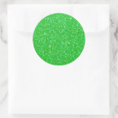 Emerald Green Glitter Effect Sparkle Ronde Sticker (Tas)