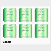 Emerald Green Glitter Product Labels Monogram Logo (Vel)