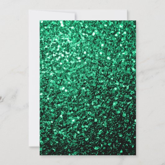 Emerald Green glitter sparkles Personalize Kaart (Voorkant)