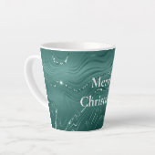 Emerald Green Glitzy Marble Latte Mok (Linkerhoek)