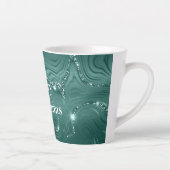 Emerald Green Glitzy Marble Latte Mok (Rechts)
