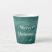 Emerald Green Glitzy Marble Latte Mok (Voorkant)
