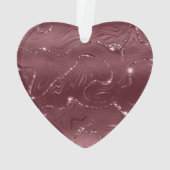 Emerald Green Glitzy Marble Personnalisé Noël (dos)