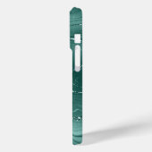 Emerald Green Glitzy Marmer Gepersonaliseerd Case-Mate iPhone Case (Achterkant / Links)