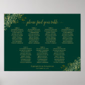 Emerald Green & Gold 7 Tableau Mariage (Devant)