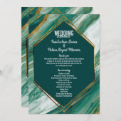 Emerald Green Gold Abstract Agate Marble Programma (Voorkant / Achterkant)