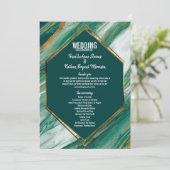 Emerald Green Gold Abstract Agate Marble Programma (Staand voorkant)