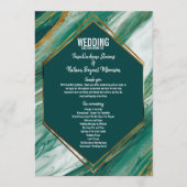 Emerald Green Gold Abstract Agate Marble Programma (Voorkant)