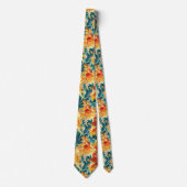 Emerald Green & Gold Abstract Paisley Bladeren (3) Stropdas (Voorkant)