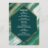 Emerald Green Gold Abstrait Agate Marble Programme (Dos)