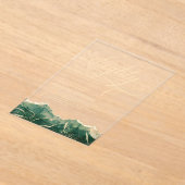 Emerald Green Gold Agaat 80e 80e verjaardag Acryl Uitnodigingen (Laagn)