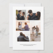 Emerald Green Gold Agate 5-Photo Save the Date (Dos)