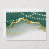 Emerald Green Gold Agate et Light Merci Cartes (Dos)