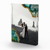 Emerald Green Gold Agate Geode Wedding Foto (Rechts)