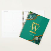 Emerald Green & Gold Agate Parties scintillant Mon (Devant avec enveloppe)