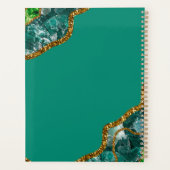 Emerald Green & Gold Agate Parties scintillant Mon (Dos)