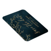 Emerald Green Gold Botanical Elegant Save the Date Magneet (Rechterzijde)