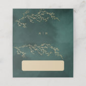 Emerald Green & Gold Botanische bruiloft (Buitenkant ongevouwen)