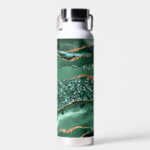 Emerald Green Gold Bouteille d'eau Nom personnalis (Avant)