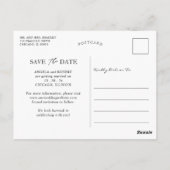 Emerald Green Gold Classy 2 Foto Save the Date Briefkaart (Achterkant)