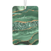 Emerald Green Gold Custom Name Luchtverfrisser (Achterkant)