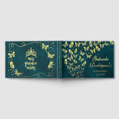 Emerald Green Gold Elegant Butterfly Quinceañera (Complet)