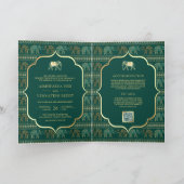 Emerald Green Gold Elephant Indiase bruiloft (Binnen)