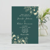 Emerald Green Gold Faire-part de mariage (Debout devant)
