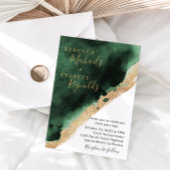 Emerald Green & Gold Faire-part de mariage