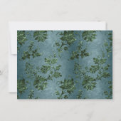 Emerald Green Gold Floral Bedankkaart (Achterkant)