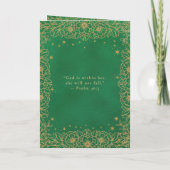 Emerald Green Gold Floral Quinceañera Programma (Achterkant)