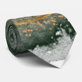 Emerald Green Gold Geometric Wedding Stropdas (Opgerold)