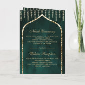 Emerald Green  Gold Islamic Arch Wedding (Achterkant)