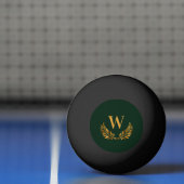 Emerald green gold laurel initiaal pingpongballen (Net)
