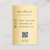 Emerald green gold leopard logo QR-code Visitekaartje (Achterkant)