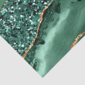 Emerald Green Gold Marble Custom Name Tissue Paper Tissuepapier (Detail)