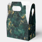 Emerald Green Gold Marble Wedding Bedankdoosjes (Geopend)