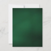 Emerald Green Gold Marble White Wedding RSVP Card (Dos)
