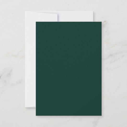Emerald Green Gold Minimalist Wedding RSVP (Dos)