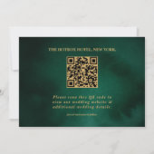 Emerald Green & Gold Modern Elegant Save The Date (Achterkant)