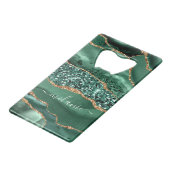 Emerald Green Gold Personnalisé Votre nom Bottle O (Devant Angle)