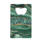 Emerald Green Gold Personnalisé Votre nom Bottle O (Dos)