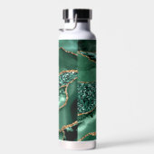 Emerald Green Gold Waterfles Custom Name (Rechts)