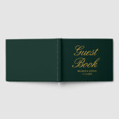 Emerald Green Gold Wedding Gastenboek (Volledig)
