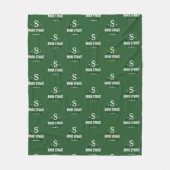 Emerald Green Golfer 1-initiaal monogram allover Fleece Deken (Voorkant)