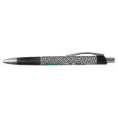 Emerald Green Greek Key en Monogram Photo Collage Pen (Bovenkant)