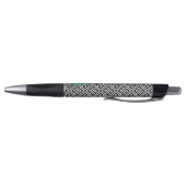 Emerald Green Greek Key en Monogram Photo Collage Pen (Bodem)